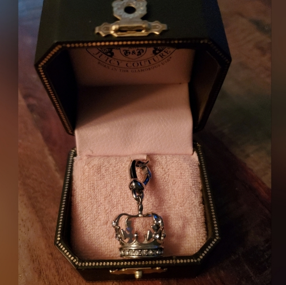 Juicy Couture Rare Silver Tone Crown Charm